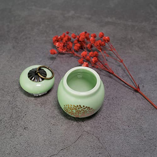 4 Pack Small Ceramic Keepsake Urns for Human Ashes, Tree of Life Pattern | Including 4 Independent Gift Boxes, Mini Cremation Urn, Sympathy Gift, For Families Sharing Remains, Sealed Well