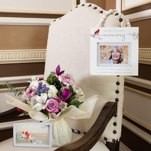 Reserved In Loving Memory - Reserved Seat Photo Frame (Holds 6" x 4" Photo) - color: White, Red, Pink, Green