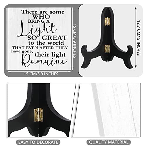 Yalikop Bereavement Gift Sympathy Gifts for Loss of Father Mother Husband Loved One with Wooden Stand in Memory Light Remains Decor Funeral Decor Celebration of Life Decorations (Retro Style)