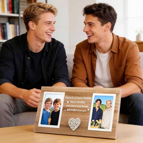 Then & Now Brother Gifts, Brother Birthday Gifts Photo Frame - style: brother