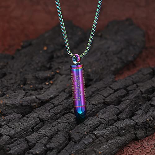 Urn Necklace, Cremation Urn Necklace for Ashes, Celtic Keepsake Memorial Pendant, Waterproof Urn Jewelry, Stainless Steel Locket - color: Colorful