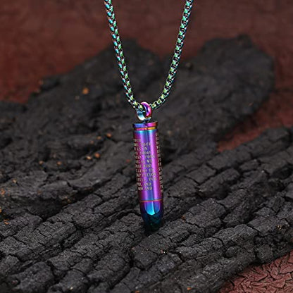 Urn Necklace, Cremation Urn Necklace for Ashes, Celtic Keepsake Memorial Pendant, Waterproof Urn Jewelry, Stainless Steel Locket - color: Colorful