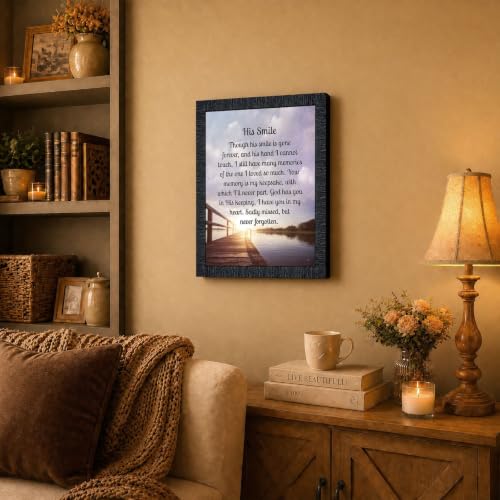 Memorial Gifts for Loss of Husband, Sympathy Gift, His Smile In Memory of Loved One, Picture Frames for Sympathy Gift Baskets, Bereavement Gifts for Loss of Father, Loss of Son Condolence Gift, 2182CH | Sympathy Gifts for Loss of Loved One, Memorial Gifts