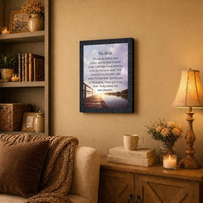 Memorial Gifts for Loss of Husband, Sympathy Gift, His Smile In Memory of Loved One, Picture Frames for Sympathy Gift Baskets, Bereavement Gifts for Loss of Father, Loss of Son Condolence Gift, 2182CH | Sympathy Gifts for Loss of Loved One, Memorial Gifts