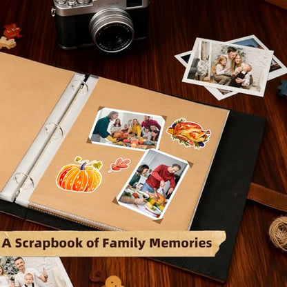 Vienrose 13"x11" Scrapbook Album Gift Set Faux Leather DarkBrown 60 Pages | 3 Ring Scrapbook With 60 Kraft Pages, 30 Plastic Sleeves, Blank Scrapbooks, Photobook, Valentine Gift Wedding Anniversary - color: Dark Brown, size: 12.8"X11.2" 30Sheets
