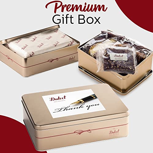 Thank You Gift Baskets - 18 Individually Wrapped Brownies Freshly Baked in a Variety of Flavors - Dulcet's Signature Flavored Fudge Brownies - Gift Box Comes with Thank You Card - style: Thank You