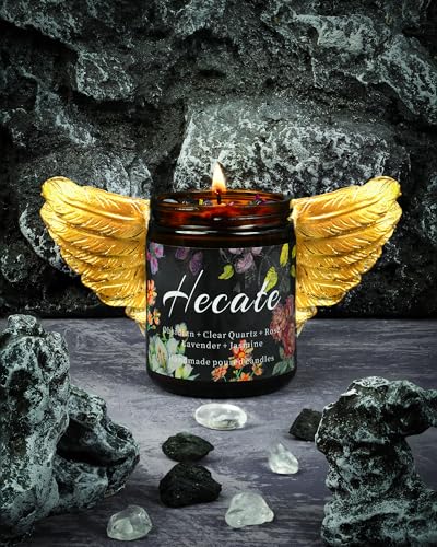 Hecate Scented Candle, Altar, Lavender Devotional Candle, Incense, Meditation, Rituals, Large Votive. (Hecate) - style: Hecate