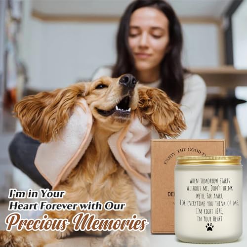 Dog Memorial Gifts for Loss of Dog, Pet Loss Sympathy Gift for Cat | Dog Passing Away Gifts, Pet Memorial Bereavement Present, Remembrance Condolence Grieving Candle for Dog Death, Lavender