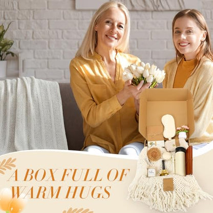 Nuogo 15 Pcs Birthday Gifts Basket for Women Self Care Package for Mother's Day Gifts Women Thinking of You Sympathy Gift Basket Get Well Soon Encouragement Inspirational Set for Mom Her
