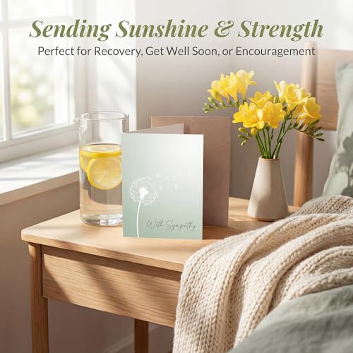 Sympathy Card, Dandelion Seeds Condolence For - color: Sympathy Card 011