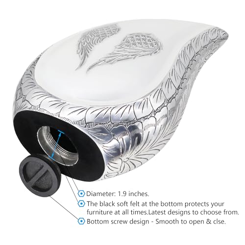 M MEILINXU White Angel Wings Urns for Human Ashes Adult Female, Full Size