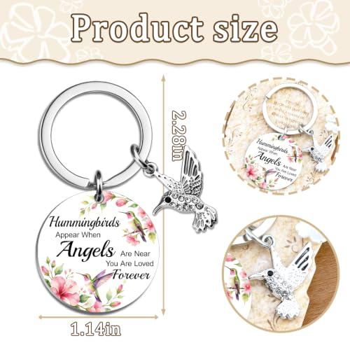 Hummingbird Keychain Grief Gifts for Women Hummingbird Gifts | Condolences Gift Basket for Loss Bereavement Sympathy Gifts for Loss of Loved One Mother Son Husband Daughter Friends