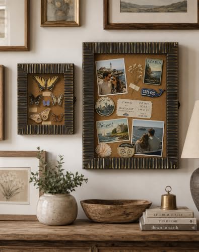 11x14 Shadow Box Frame Display Case for Wedding Bouquet Medals,Black Gold - color: Black Gold, size: 11x14