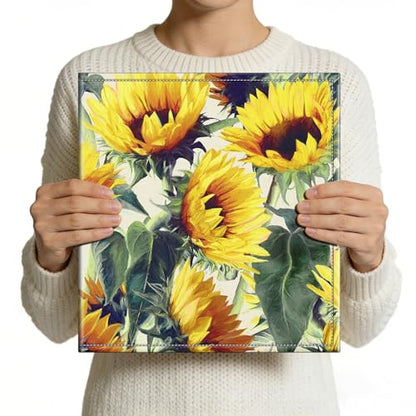 Fintie Photo Album 4x6 Photos - 600 Pockets Large Capacity Albums Book | Vegan Leather Cover, 4X6 Picture Keepsakes, Family/Wedding/Travel Memory Book, Baby/Kids/Boys/Girls Gift, Sunflowers - color: Sunflowers