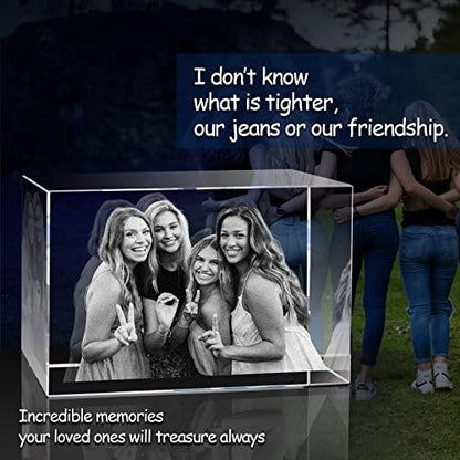 3D Crystal Photo, Personalized Gift, Customized Gifts for Wife, Women, Him, Her, Dad and Mom. Custom Picture Gifts for Mother's Day, Father’s Day, Birthday, Wedding & Anniversary.(Large Landscape) - size: Large Landscape