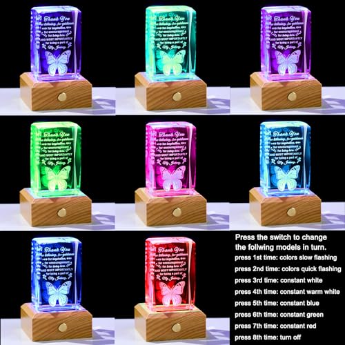 Ornalrist Thank You Gifts for Women Men with Colorful Wood Base - color: Thank You Gifts