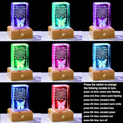Ornalrist Thank You Gifts for Women Men with Colorful Wood Base - color: Thank You Gifts