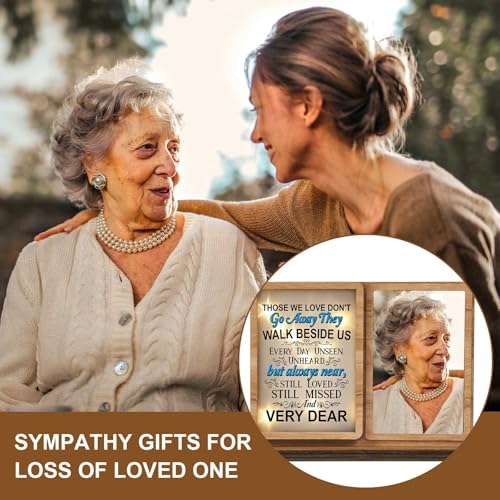 Memorial Gifts Led Picture Frame Sympathy Gifts for Loss of Loved One, 4x6 Memorial Picture Frame for Mother Mom Father Dad remembrance gifts
