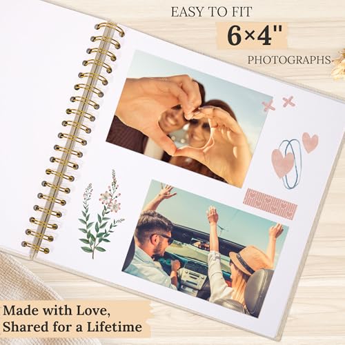 10"x10" Scrapbook Photo Album Linen Cover 20 Sheets 40 Pages White Paper - color: Grey, size: 10 Inch 40 Pages