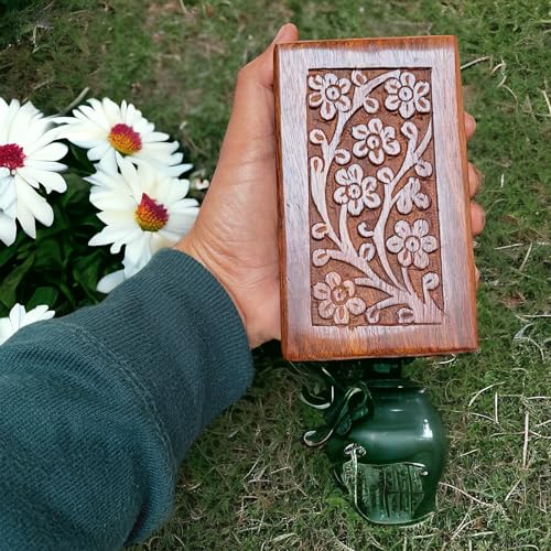 Handmade Wooden Cremation Urns for Human Ashes - Adult Male, Female, and Beloved Pets - Small wooden box with 20 Cubic Inch Capacity - Perfect for Men, Women, Children, Cats, and Dogs