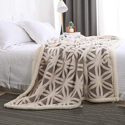 LOMAO Sherpa Fleece Blanket Fuzzy Soft Throw Blanket Dual Sided Blanket for Couch Sofa Bed (Grey, 40"x50") - color: Grey, size: 40"x50"