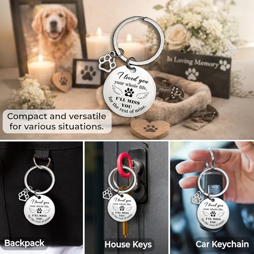 Pet Memorial Ornament Gifts, Loss of Dog Sympathy Card, Bracelet, Keychain | Memorial Bracelet for Pet Loss, Dog Passing Away Keychain, Loss of Dog Sympathy Gift, When Tomorrow Starts Without Me Cat