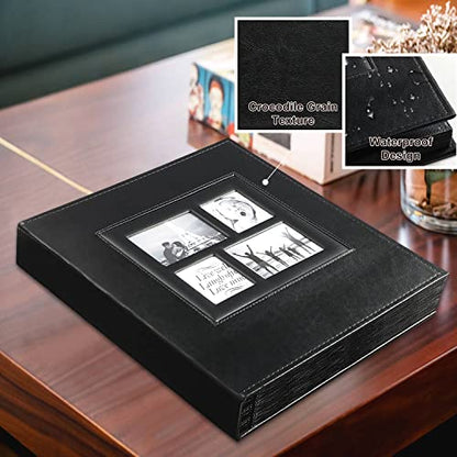 Ywlake Photo Album 4x6 500 Pockets Photo, Extra Large Capacity Family Wedding Picture Albums Holds 500 Horizontal and Vertical Photos Black - color: Black, size: 500 Pockets
