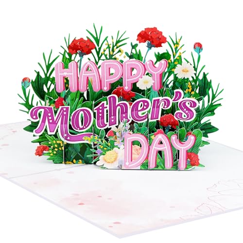 iGifts And Cards Happy Mother's Day 3D Pop-Up Card 5" x 7" | Floral Bouquet, Garden Design, Mom, Grandma, Wife, Alternative to Flowers, With Notecard, Keepsake - color: Happy Mother's Day 6