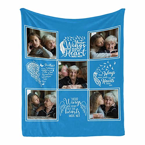 InterestPrint Custom Picture Blanket| Meaningful Remembrance Throw, Deepest Grief Sympathy Gift, Loss of Loved One Memorial Blankets and Throws - color: Multi W76, size: 30 x 40 Inches