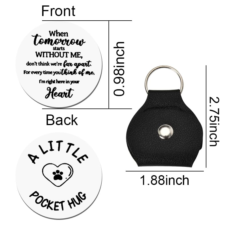 Pet Memorial Pocket Hug Token for Loss of Dog Cat - Remembrance Sympathy Gift for Pet Lover Owner - Bereavement Keychain for Friend Mom Dad