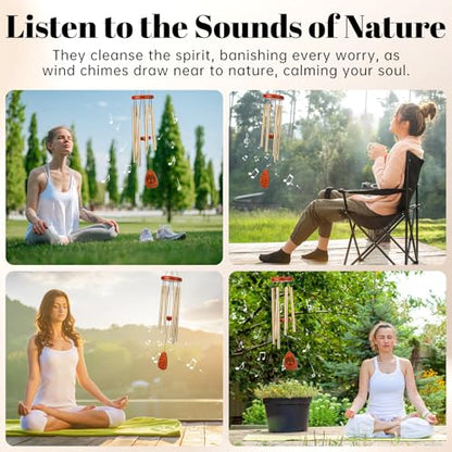Memorial Wind Chimes for Loss of Loved One, Windchimes in Memory of a Loved One Outdoor Remembrance/Condolences/Sympathy/Bereavement Gifts for Loss of Mother Father Husband, 32" Gold - size: 32" Gold