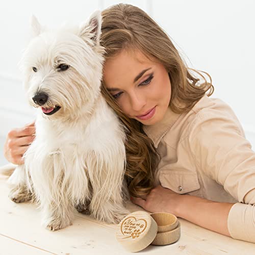CJiangpo Dog Memorial Keepsake Box for Pet Hair, Pet Fur Keepsake Gifts | Pet Memorial Gifts for Loss of Dog Cat, Wooden Pet Ashes Container Urns, Pet Loss Sympathy Gifts Remembrance