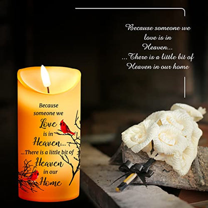 Gerrii Flameless Cardinal Memorial Sympathy Candle LED Battery,Stylish Style - style: Stylish Style