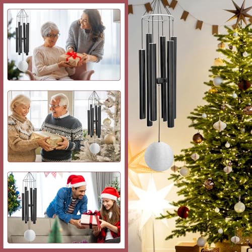ASTARIN 36in Memorial Wind Chimes, Christmas Wind Chimes for Outdoors - size: 36”-Black-Christmas Gift Box