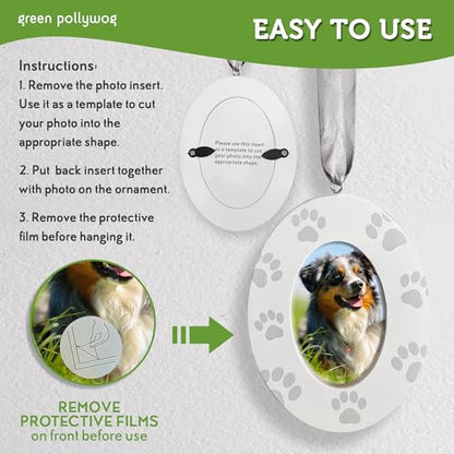 Green Pollywog Screenprinted Paw Print DIY Frame Ornament - style: Screenprinted Paw Picture Frame