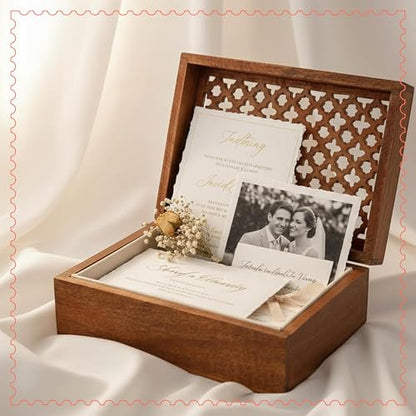 Mela Artisans Trellis Mango Wood Storage Box - Medium Burnt, 9x6 in - color: Medium Polish, size: Large