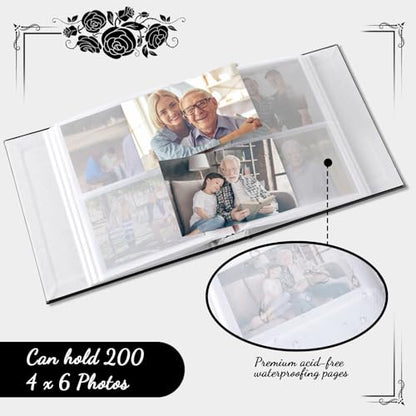ReliThick Cardinal Funeral Photo Album 4 x 6 Inch 200 Blank Pages Memorial Leather Memory Album Scrapbook for Memorial Service Celebration of Life Decor in Loving Party Supply(Remember the Best Times) - style: Remember the Best Times
