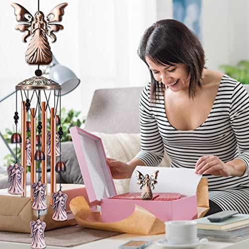 JUNQIU Angel Wind Chimes for Outside, Religious Wind Chimes, Angel Gifts