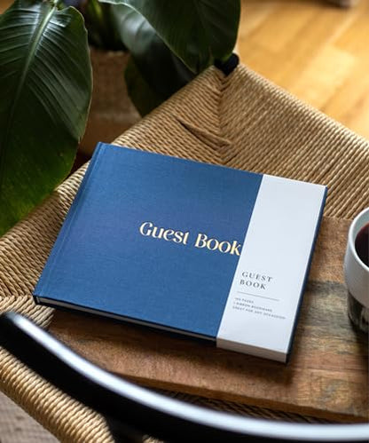 Lamare Wedding Guest Book – Photo Guest Book for Wedding Reception Party - color: Navy