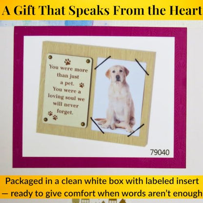 Dog Died Sympathy Gift, Pet Remembrance Picture Frame for Loss, Gifts for Dogs That Passed Away, Pet Memorial Keepsake Frame for Loss, 4 x 6 frames for pictures, lost dog sympathy gift - size: Loving Soul Dog