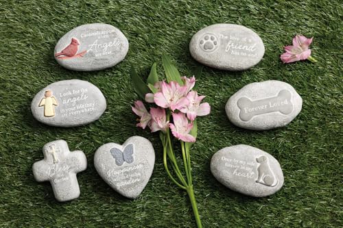 Mud Pie Concrete Forever Heart Pet Garden Stone - color: Grey Forever Heart