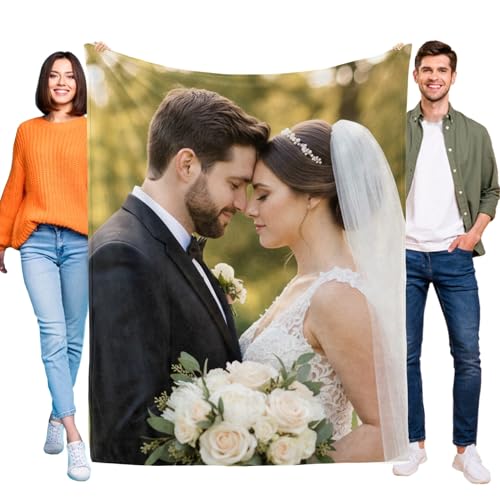 Personalized Blankets and Throws Custom Blanket with Photo Name Personalized Valentines Day Gifts for Her Him Customized Picture Blanket Flannel Throw Blanket Love You Forever Couple Gifts ZVD01 - color: Zvd01