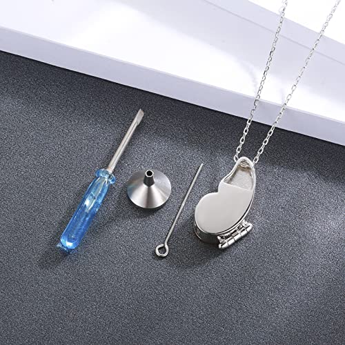 APOTIE Sterling Silver Locket Urn Necklace for Ashes S925 Butterfly Keepsake Holds Pictures for Women Photo Memorial Cremation Jewelry Gifts for loss loved one