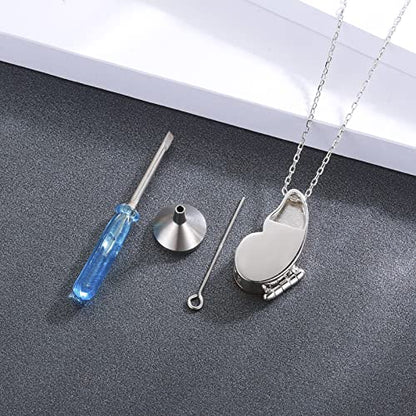 APOTIE Sterling Silver Locket Urn Necklace for Ashes S925 Butterfly Keepsake Holds Pictures for Women Photo Memorial Cremation Jewelry Gifts for loss loved one
