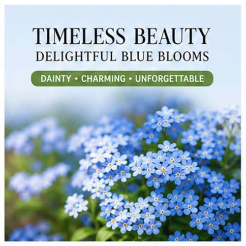 Chinese Forget-Me-Not Flower Seeds for Planting – 300+ Non-GMO & Heirloom Seeds, (Cynoglossum amabile), Blue Blooms for Pollinator Gardens, by Isla’s Garden Seeds, Great Gardening Gift