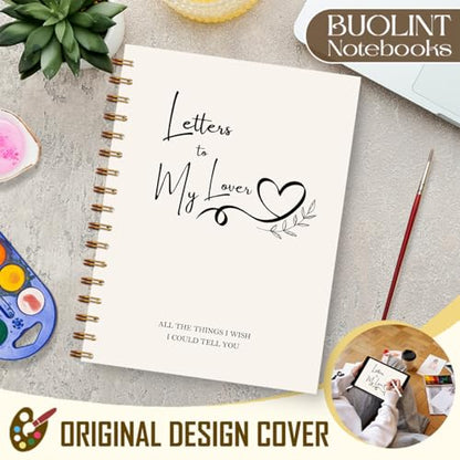 Letters to Heaven Notebook Journal 5.5x8.3, Grief Journal for Women, Memorial Sympathy Gifts for Loss of Loved One, Remembrance Bereavement Gifts Spiral Hardcover Notebook(Lover) - color: Lover