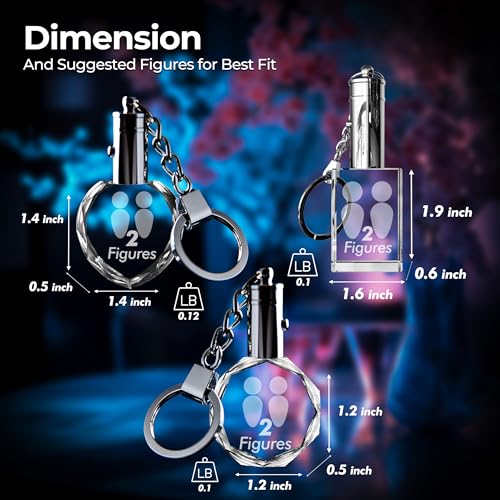 3D innovation Personalized Crystal Keychain Photo with LED Light Custom Laser Etched Key Chain, Valentines Gifts Keepsake - style: Square