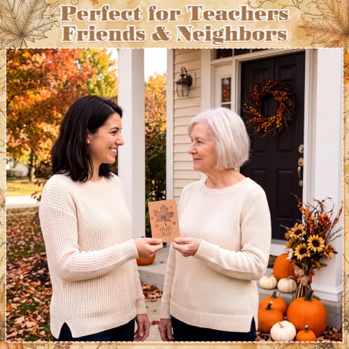Sabary 100 Pack Fall Cards with Envelopes and Stickers Bulk | Thanksgiving Card, 4x6 Inch, Fall Maple Leaf Pumpkin, Autumn Harvest Greeting Blank Note Card, for Wedding Baby Shower
