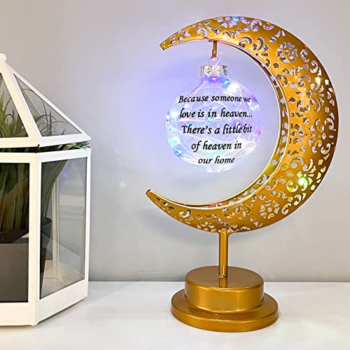 Besoamo Memorial Moon Lamp Sympathy Gifts for Loss of Loved One, Bereavement Condolences Remembrance Gifts, in Memory of Mom Dad Loved One, Moon Decor for Bedroom Tabletop, Colorful Light - color: Colorful