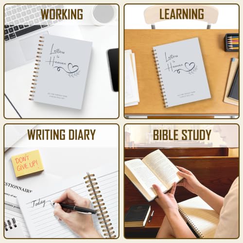 Letters to Heaven Grief Journal Gifts for Women Men 5.5x8.3in（Blue） | Sympathy Journal Gifts for Loss of Loved One, Condolence Bereavement Grieving Gift Spiral Hardcover Notebook - color: Blue